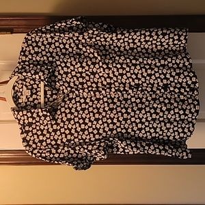 Button down short sleeve top